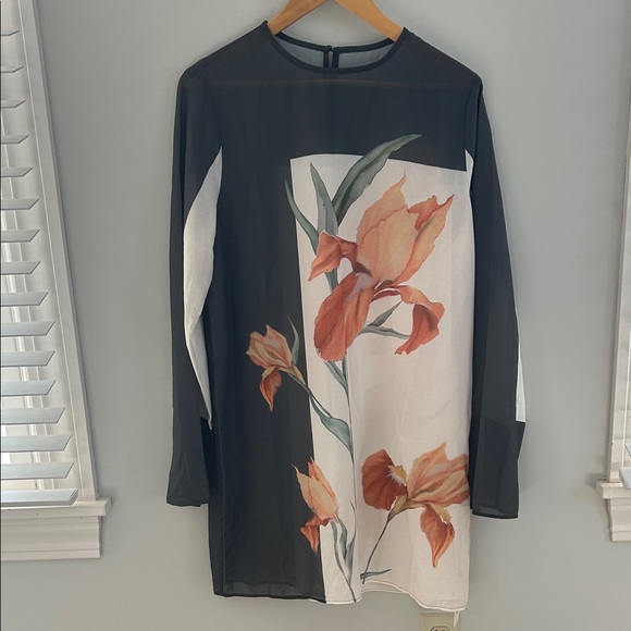 Commense Dresses & Skirts - Commense Long Sleeve Dress with Orange Floral Print